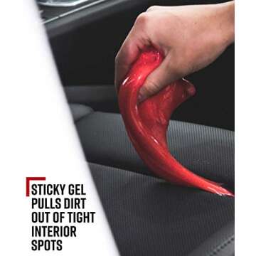 Adam's Interior Goo - Car Detailing Dust Cleaning Mud Slime Gel Glue for Automotive Interior Car Cleaner | Magic Putty Cleaner for Your Car Accessories Leather Car Seat Laptop Keyboard Tablet