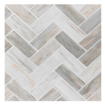Retro Self Adhesive 12-Inch Vinyl Floor Tiles, 20 Tiles - 12" x 12", Stone Herringbone Pattern - Pee...