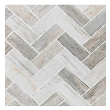 Retro Self Adhesive 12-Inch Vinyl Floor Tiles, 20 Tiles - 12" x 12", Stone Herringbone Pattern - Pee...