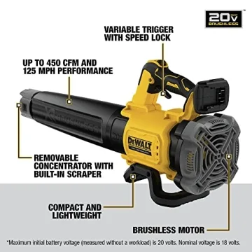 DEWALT 20V MAX XR Cordless Leaf Blower 125MPH 450CFM