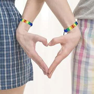 Adjustable Rainbow Pride Bracelets for All Celebrations