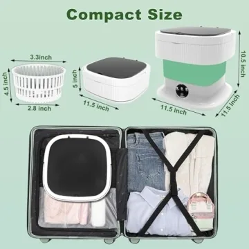 16L Mini Foldable Portable Washing Machine for Quick Laundry