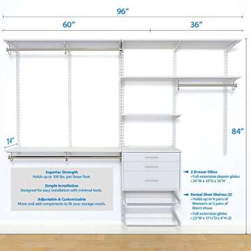 Adjustable Closet Organizer Kit by Organized Living