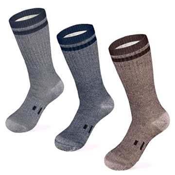 Meriwool Merino Wool Hiking Socks – 3 Pairs of Warmth