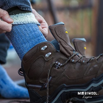 Meriwool Merino Wool Hiking Socks – 3 Pairs of Warmth