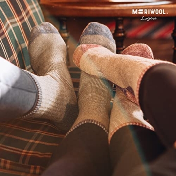 Meriwool Merino Wool Hiking Socks – 3 Pairs of Warmth