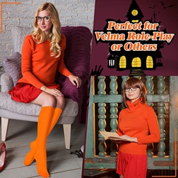 Orange Knee High Socks for Women Comfortable Stylish Accessories