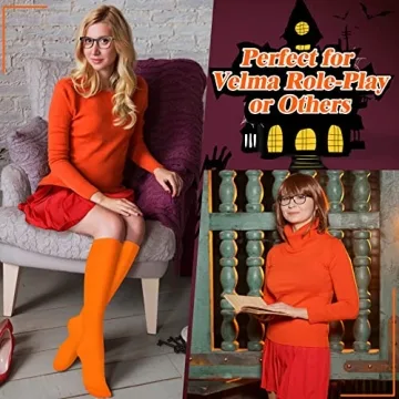 Orange Knee High Socks for Women Comfortable Stylish Accessories