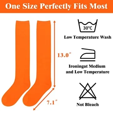 Orange Knee High Socks for Women Comfortable Stylish Accessories