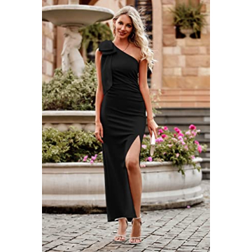 Elegant One Shoulder Maxi Dress for Formal Events