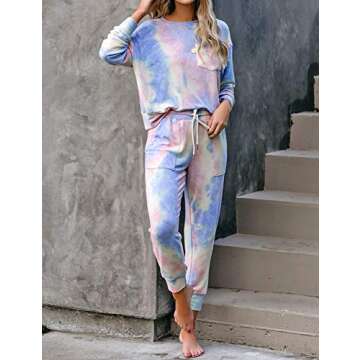 luvamia Matching Pajama Set for Women Womens Lounge Sets 2 Piece Outfits Women Winter Pajamas Set Wo...