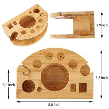 Cocktail Shaker Set, 11 Piece Stainless Steel Bartender Kit with Bamboo Stand & Cocktail Recipes Boo...