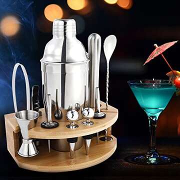 11-Piece Cocktail Shaker Set for Home Mixology and Parties