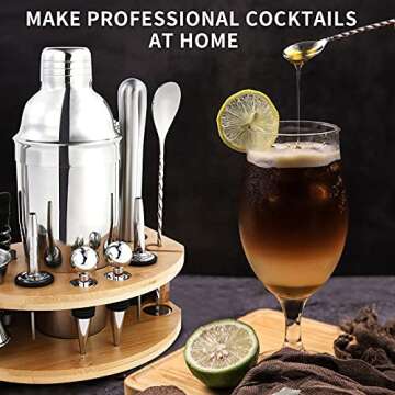 11-Piece Cocktail Shaker Set for Home Mixology and Parties