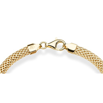 Gold Over Sterling Silver 5mm Mesh Bracelet