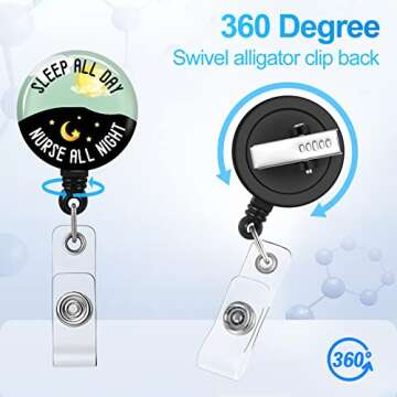 Plifal Badge Reel Holder for Nurses & Medical Staff - Fun ID Clip