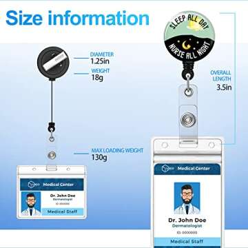Plifal Badge Reel Holder for Nurses & Medical Staff - Fun ID Clip
