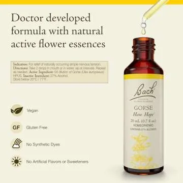 Bach Original Flower Remedies, Gorse for Hope, Natural Homeopathic Flower Essence, Holistic Wellness...