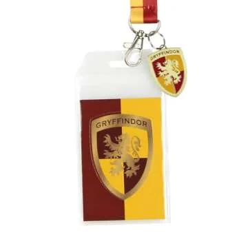 Harry Potter Gryffindor Lanyard with 3D Metal Charm and ID Holder