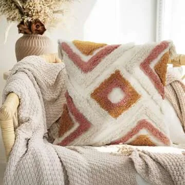 Merrycolor Boho Decorative Pillow Covers with Tassels