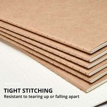 TWONE Travel Journal Set - 6 Eco-Friendly Notebooks