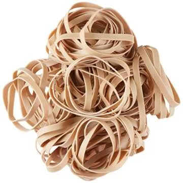 Amazon Basics Rubber Bands, Size 64 (3-1/2 x 1/4 Inch), 320 Bands/1 lb Pack, 3-Pack, Tan