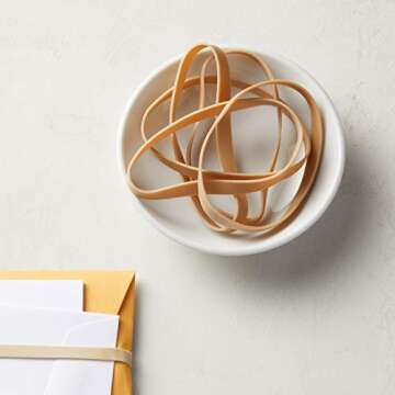 Amazon Basics Rubber Bands, Size 64 (3-1/2 x 1/4 Inch), 320 Bands/1 lb Pack, 3-Pack, Tan