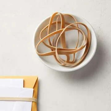 Amazon Basics Rubber Bands, Size 64 (3-1/2 x 1/4 Inch), 320 Bands/1 lb Pack, 3-Pack, Tan