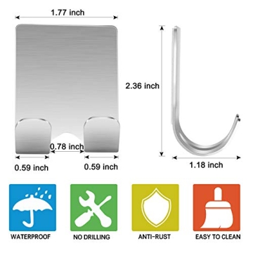 Heavy Duty Razor Holder Shaver Hook with Self-Adhesive