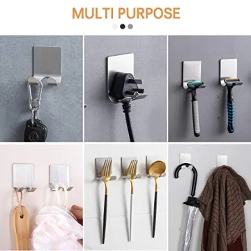 Heavy Duty Razor Holder Shaver Hook with Self-Adhesive