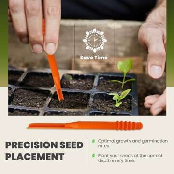 Dibby Seed Sowing Garden Tool Dibber Planter Transplanter – Sow Seeds at The Right Depth – Easil...