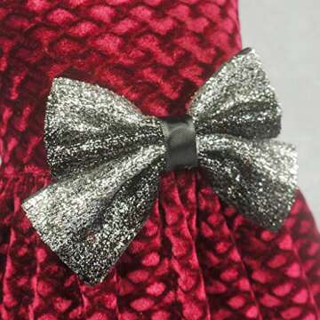 Fitwarm Christmas Dog Dresses for Pet Clothes Cat Vest Dresses Apparel Lightweight Velvet Red Large