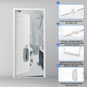 NABOWAN Weighted Door Draft Stopper for Energy Savings