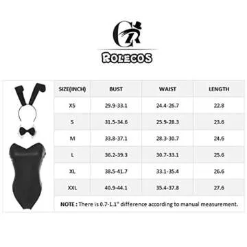 CR ROLECOS Bunny Costume Women Bunny Girl Senpai Cosplay One Piece Bodysuit Suit Sakurajima Mai Outfit Halloween M