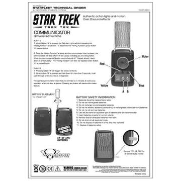 Diamond Select Toys Star Trek: The Original Series: Communicator - Authentic Sound & Design