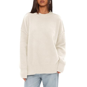 Darong Women's Oversized Fuzzy Knit Sweater - Winter Warm & Stylish