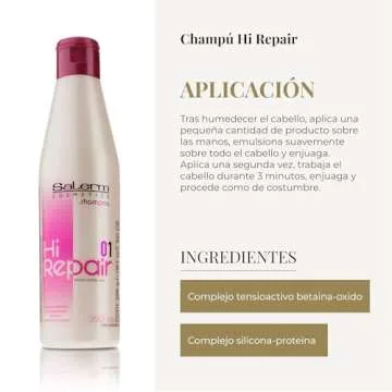 Salerm Hi Repair Shampoo for Damaged Hair - 250ml