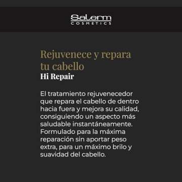 Salerm - Repair Shampoo - Hi Repair Shampoo - 250 ml - Deep Hydration for Damaged Hair - Repairs and Rejuvenates - Shinier and Softer Hair - Immediate Effect