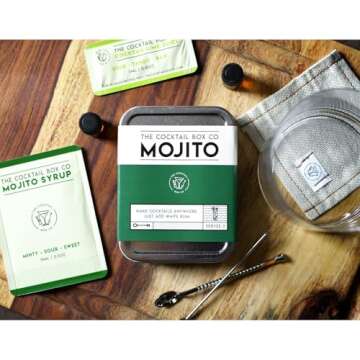 The Cocktail Box - Mojito Cocktail Kit - Make Premium Hand Crafted Cocktails. Gifts for Him or Her - 1 Kit