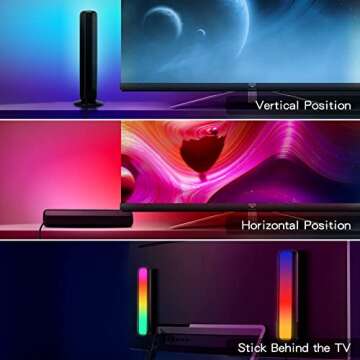 Sylsmart Smart LED Light Bars, RGB Light Bar with 20 Scene Modes and Music Sync Modes, Ambient Lighting Compatible with Alexa Google Assistant, Gaming Lights TV Backlights for TV, PC, Room Decor