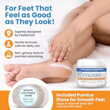 activelife - Revitaderm 4D Urea Cream 40 Percent for Feet Maximum Strength, for Dry Hands, Elbows an...