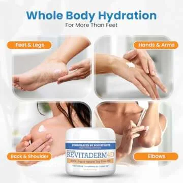 activelife - Revitaderm 4D Urea Cream 40 Percent for Feet Maximum Strength, for Dry Hands, Elbows and Knees, Callus Remover for Feet, Free Pumice Stone, 4oz, 1 Pack