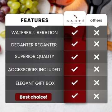 Wine Decanter with Aerator - Perfect Gift for Wine Lovers