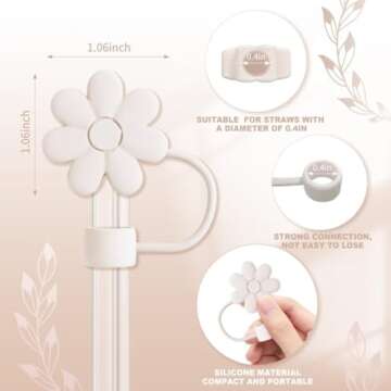 ANLABESY Compatible with Stanley Cup Accessories, 2PCS Butterfly Letter Charms with 4PCS 10mm Stanle...