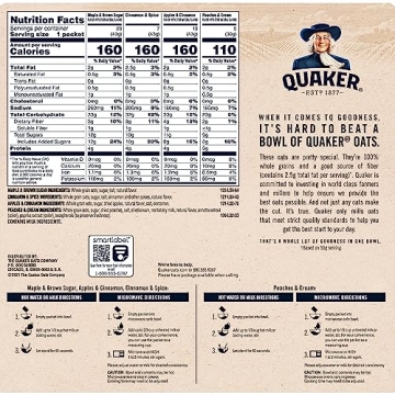 Quaker Instant Oatmeal 48 Count Variety Pack