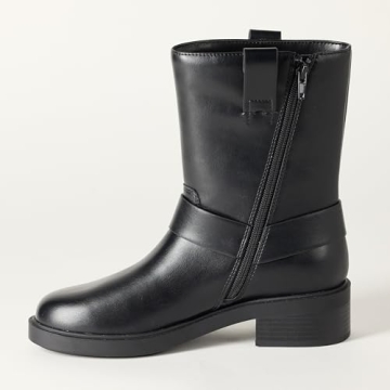 Stylish Lilith Short Moto Boot with Buckles for Women