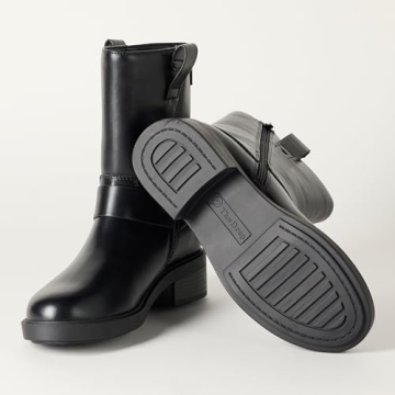 Stylish Lilith Short Moto Boot with Buckles for Women