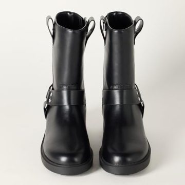 Stylish Lilith Short Moto Boot with Buckles for Women