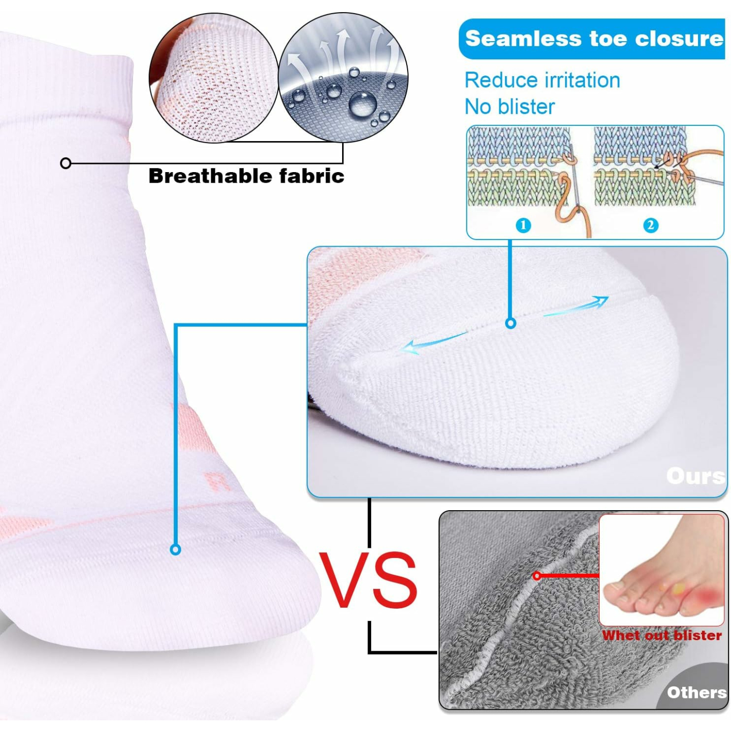 Hylaea No Show Running Socks - Coolmax Protection