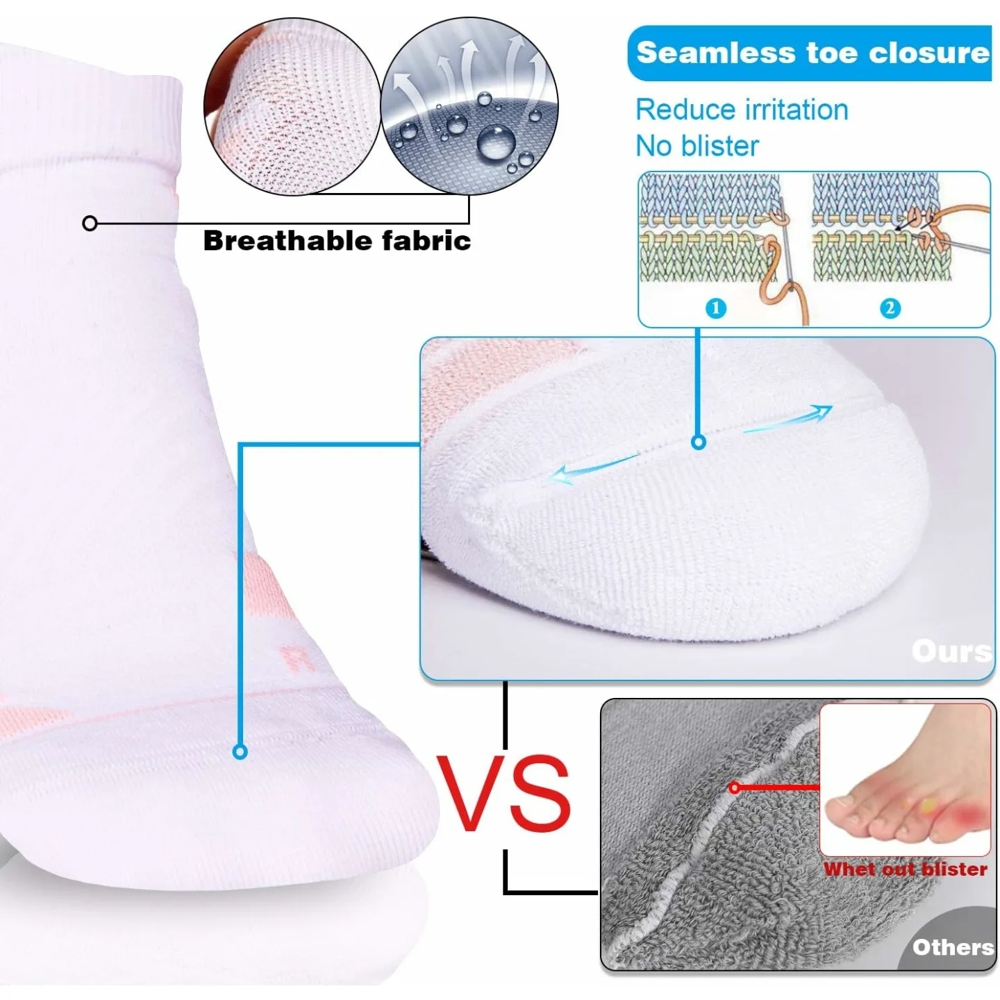 Hylaea No Show Running Socks - Coolmax Protection